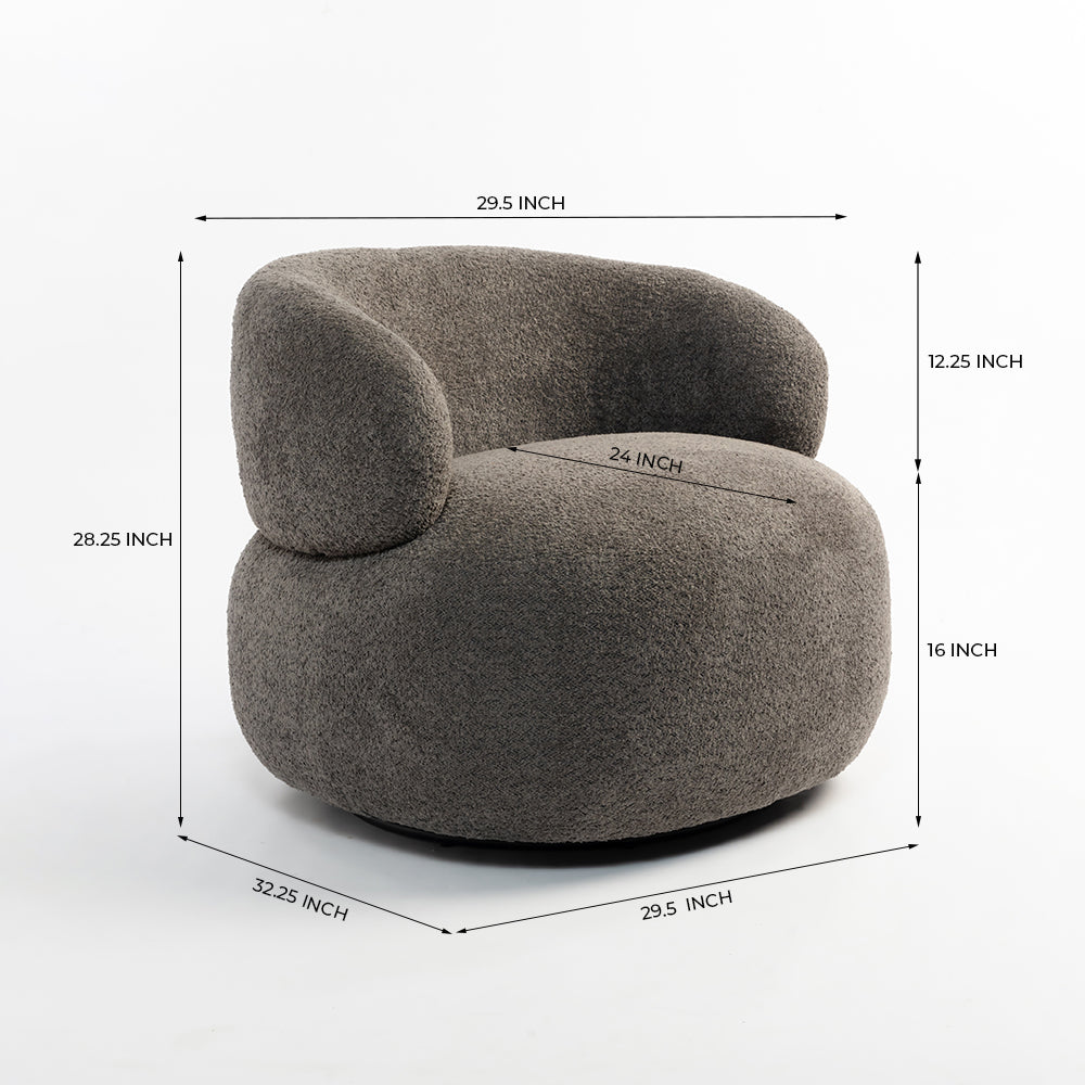 Marshmallow Dew Boucle Sofa - Dark Grey