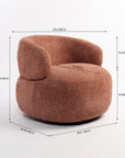 Marshmallow Dew Boucle Sofa - Rose Brown