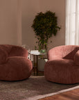 Marshmallow Dew Boucle Sofa - Rose Brown