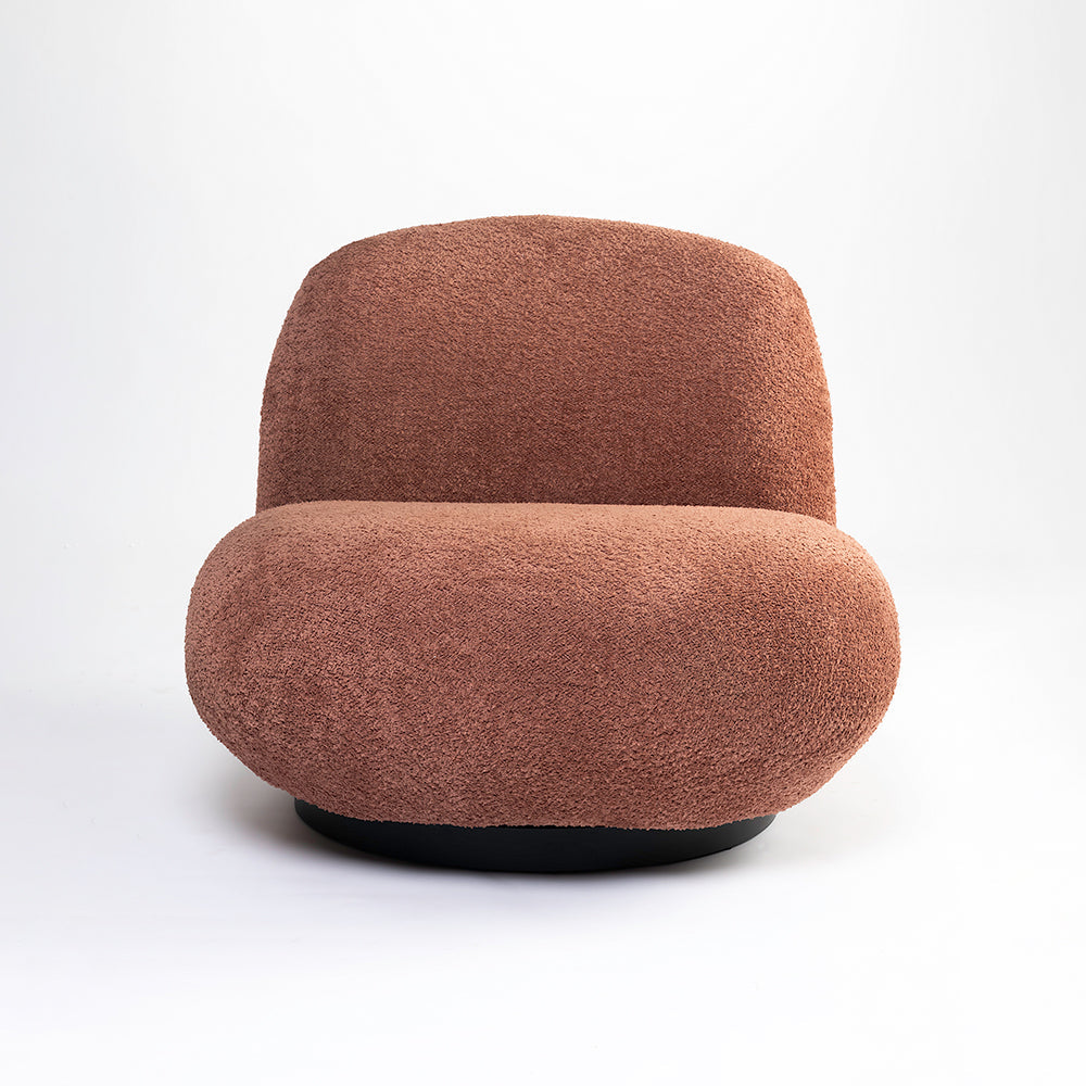 Eden End Swivel Sofa - Rose Brown