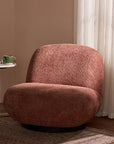 Eden End Swivel Sofa - Rose Brown