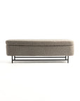 Sequoia Polyester Storage Bench with Steel Legs - Grey