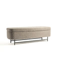 Sequoia Polyester Storage Bench with Steel Legs - Grey