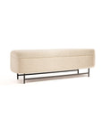 Sequoia Polyester Storage Bench with Steel Legs - Ivory