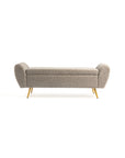 Barcarolle Boucle Fabric Bench - Grey
