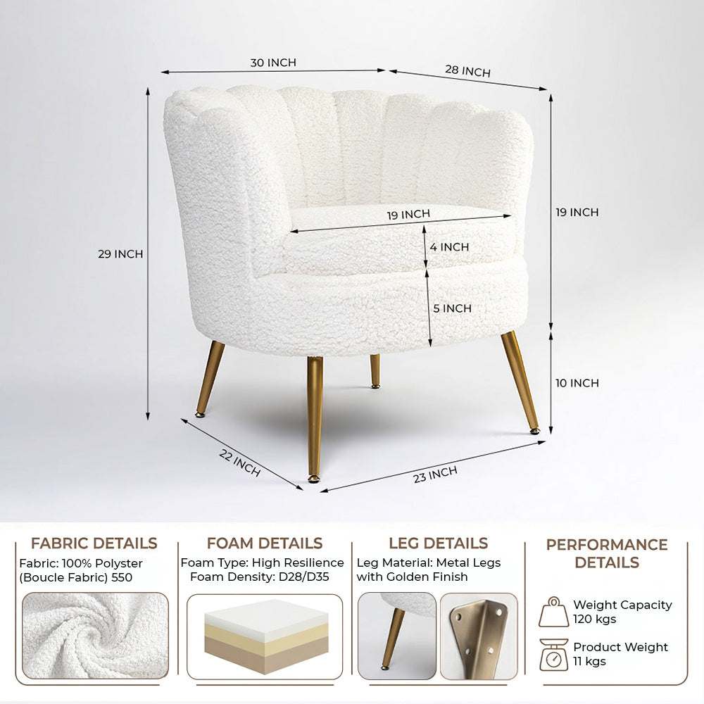 Alder Arbor Armchair - Ivory