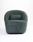 Emerald Boucle Swivel Chair - Dark Green