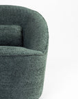 Emerald Boucle Swivel Chair - Dark Green