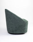 Emerald Boucle Swivel Chair - Dark Green