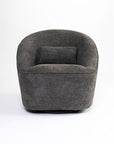 Emerald Boucle Swivel Chair - Grey