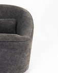 Emerald Boucle Swivel Chair - Grey