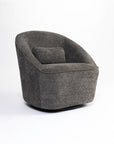 Emerald Boucle Swivel Chair - Grey