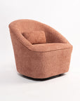 Emerald Boucle Swivel Chair - Dusty Rose Brown