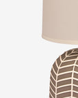 Orion Ceramic Fabric Shade Table Lamp - Grey