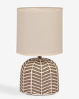 Orion Ceramic Fabric Shade Table Lamp - Grey