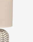 Orion Ceramic Fabric Shade Table Lamp - White