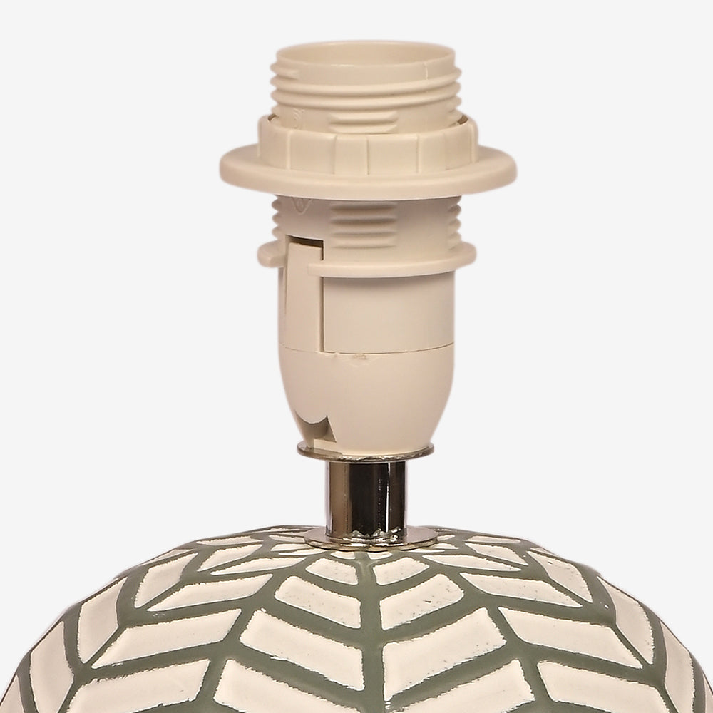 Orion Ceramic Fabric Shade Table Lamp - White