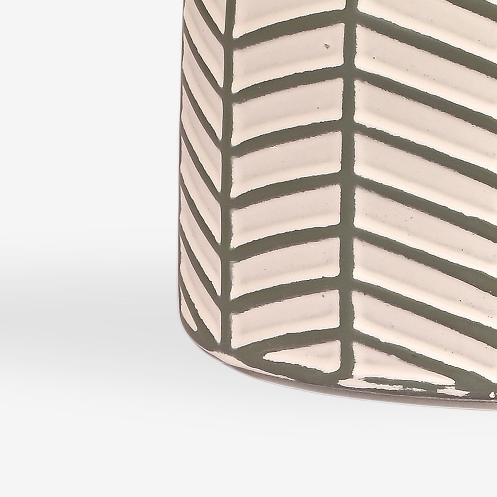 Orion Ceramic Fabric Shade Table Lamp - White
