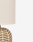 Orion Ceramic Fabric Shade Table Lamp - Brown