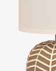 Orion Ceramic Fabric Shade Table Lamp - Brown