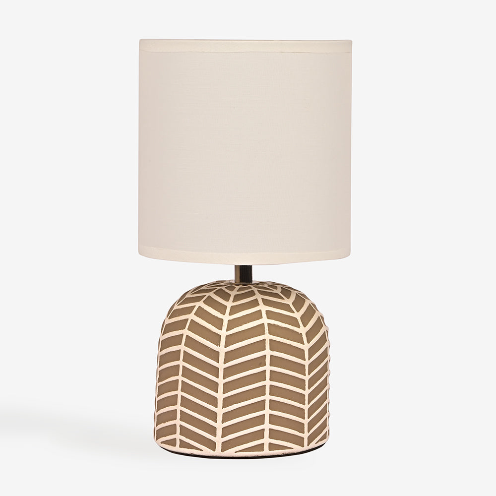 Orion Ceramic Fabric Shade Table Lamp - Brown