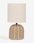 Orion Ceramic Fabric Shade Table Lamp - Brown