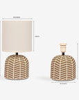 Orion Ceramic Fabric Shade Table Lamp - Brown