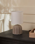 Orion Ceramic Fabric Shade Table Lamp - Brown