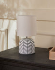 Orion Ceramic Fabric Shade Table Lamp - White