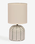 Orion Ceramic Fabric Shade Table Lamp - White