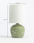 Amara Antique Aura Table Lamp - Green