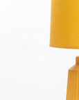 Obsedian Silk Ceramic Fabric Shade Table Lamp - Yellow