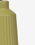 Obsedian Silk Ceramic Fabric Shade Table Lamp - Shallot Green