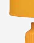 Obsedian Silk Ceramic Fabric Shade Table Lamp - Yellow