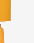 Obsedian Silk Ceramic Fabric Shade Table Lamp - Yellow