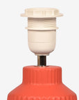 Obsedian Silk Ceramic Fabric Shade Table Lamp - Orange