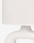 Astral Noir Fabric Shade Ceramic Table Lamp - Off White