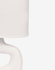 Astral Noir Fabric Shade Ceramic Table Lamp - Off White