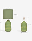 Luna Lavishness Table Lamp - Frost Green