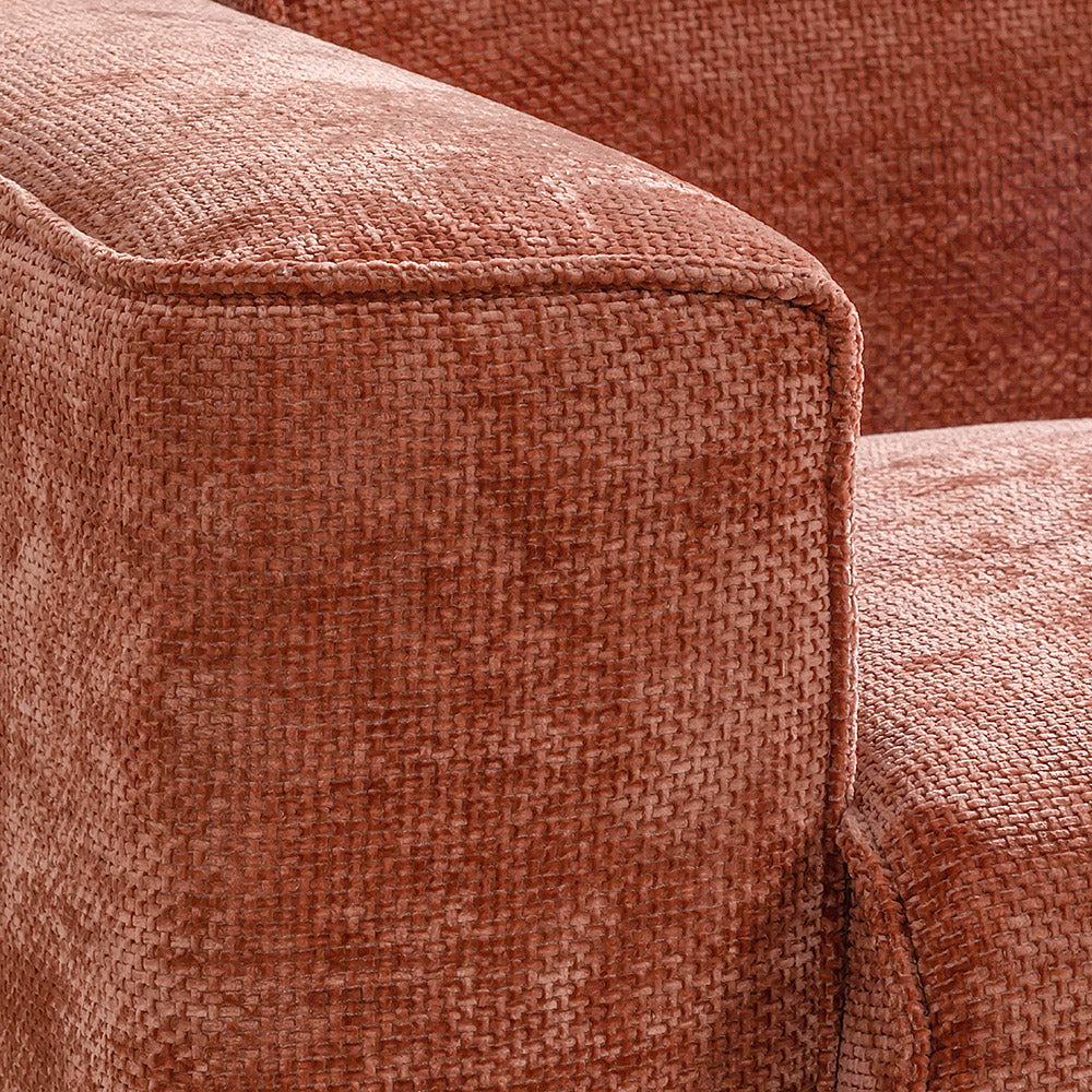 Starlight Sparkle 3 Seater Sofa - Dusty Rose Brown