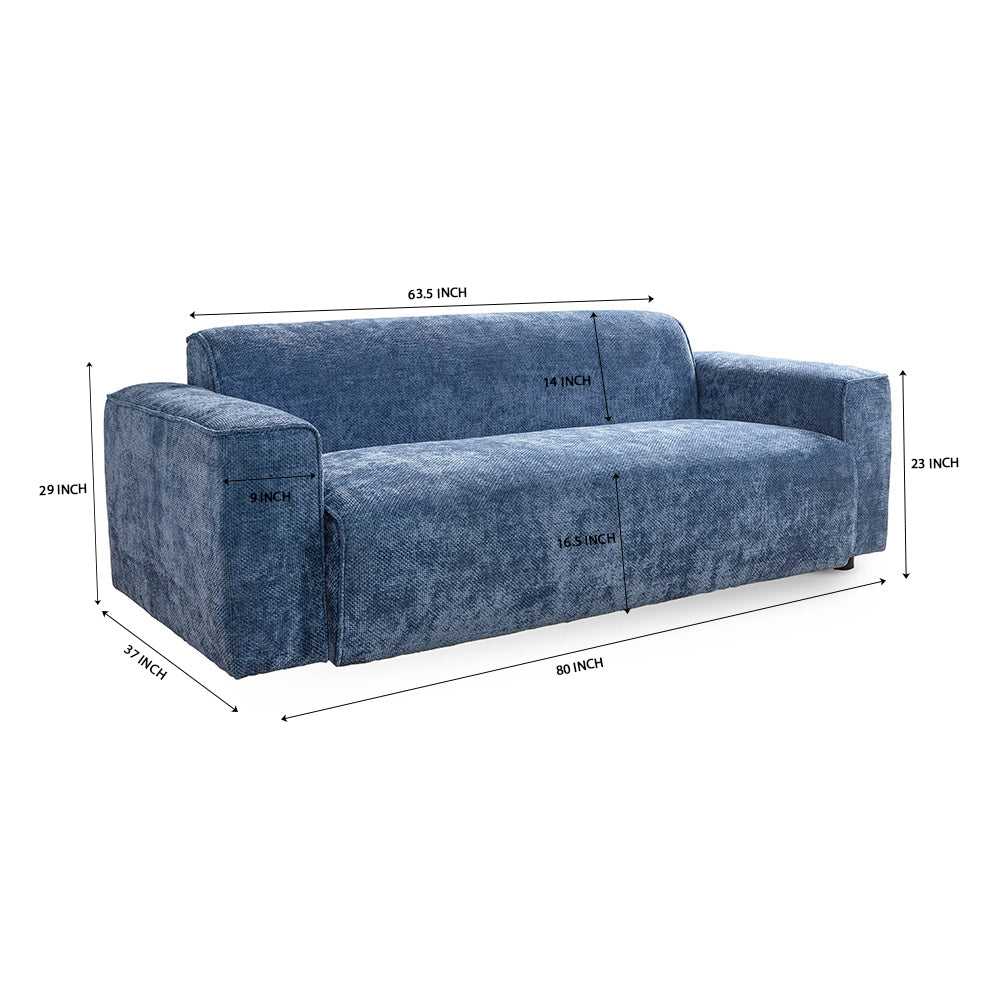 Starlight Sparkle 3 Seater Sofa - Blue