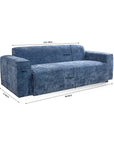 Starlight Sparkle 3 Seater Sofa - Blue