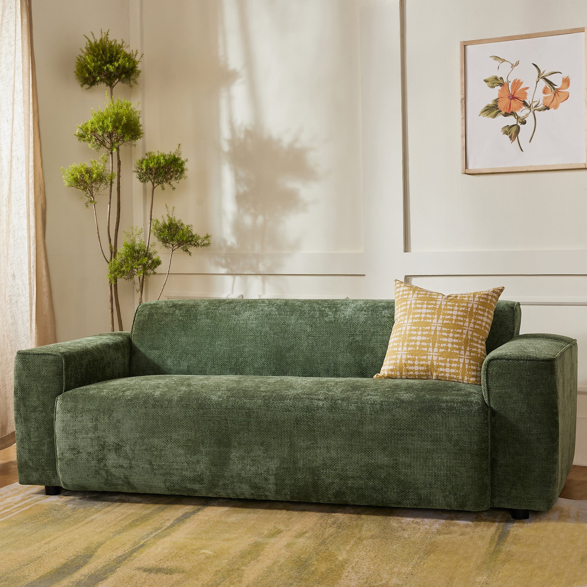 Starlight Sparkle 3 Seater Sofa - Green