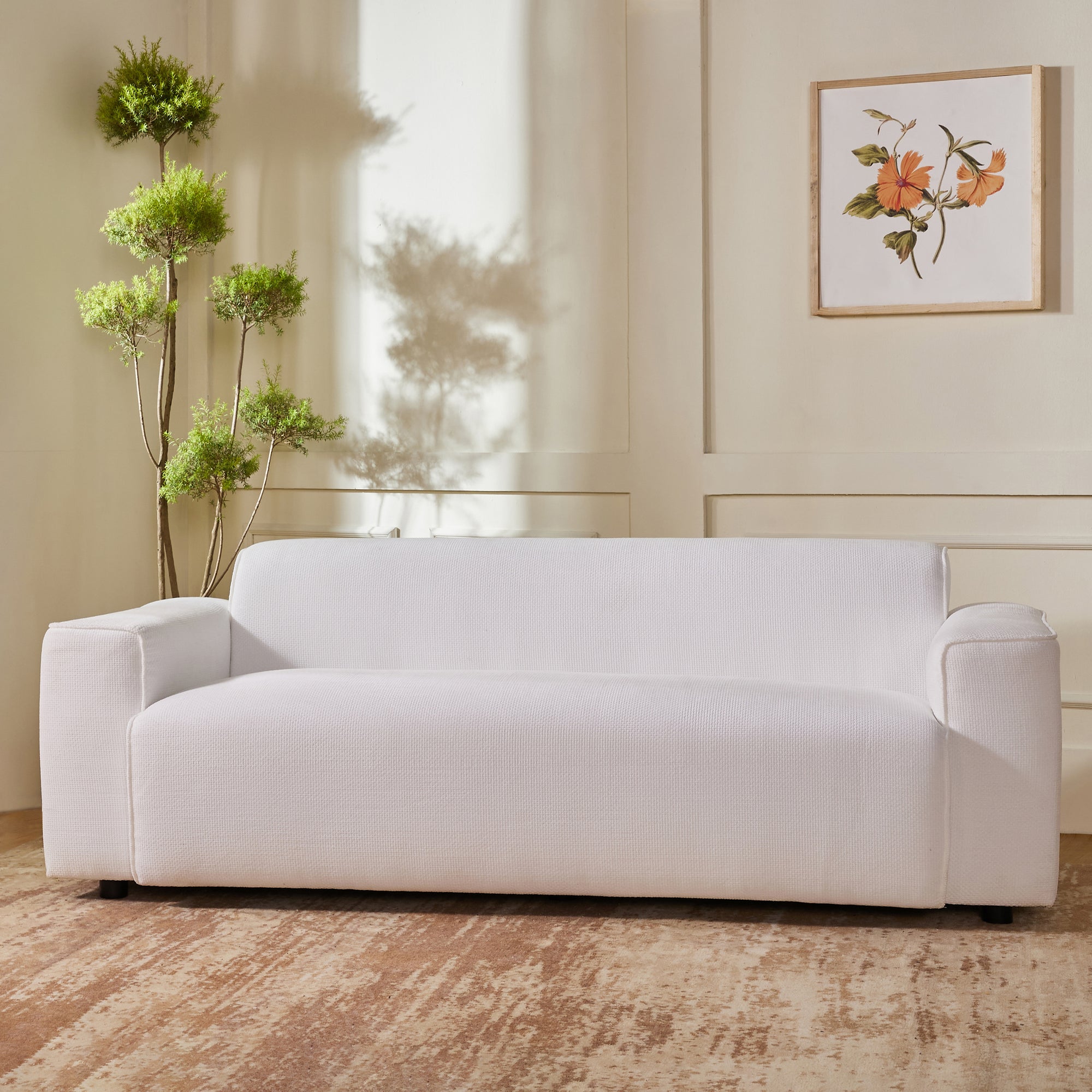 Starlight Sparkle 3 Seater Sofa - White