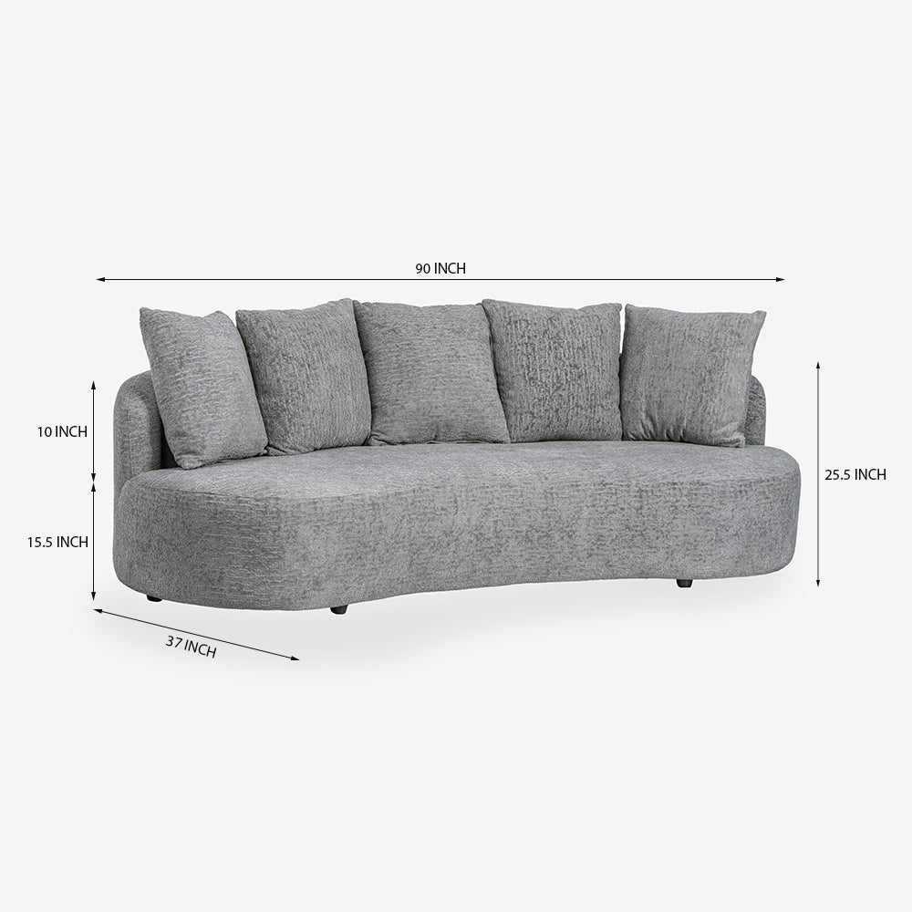 Isabella YewYield 3 Seater Sofa - Grey