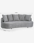 Isabella YewYield 3 Seater Sofa - Grey
