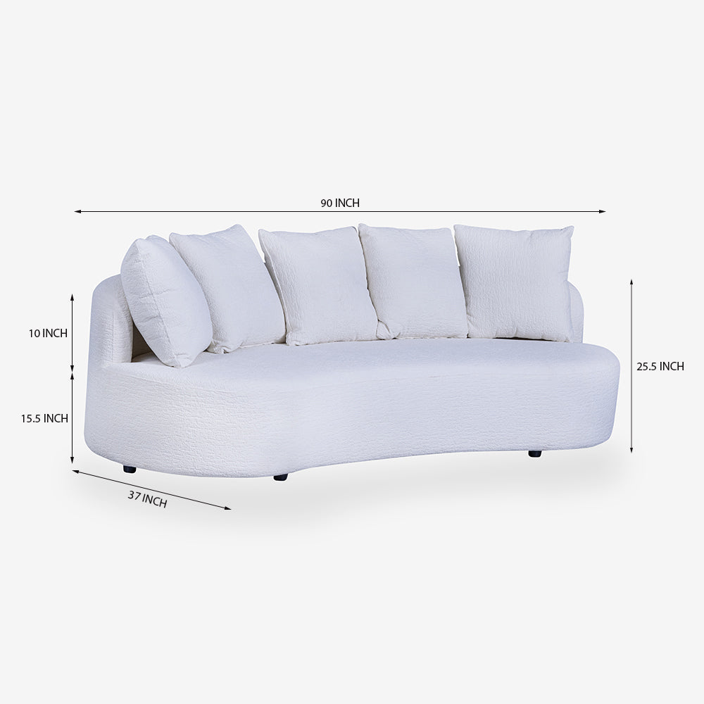 Isabella YewYield 3 Seater Sofa - White