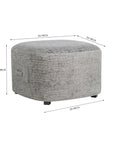 Charlotte Carter Pouf - Grey