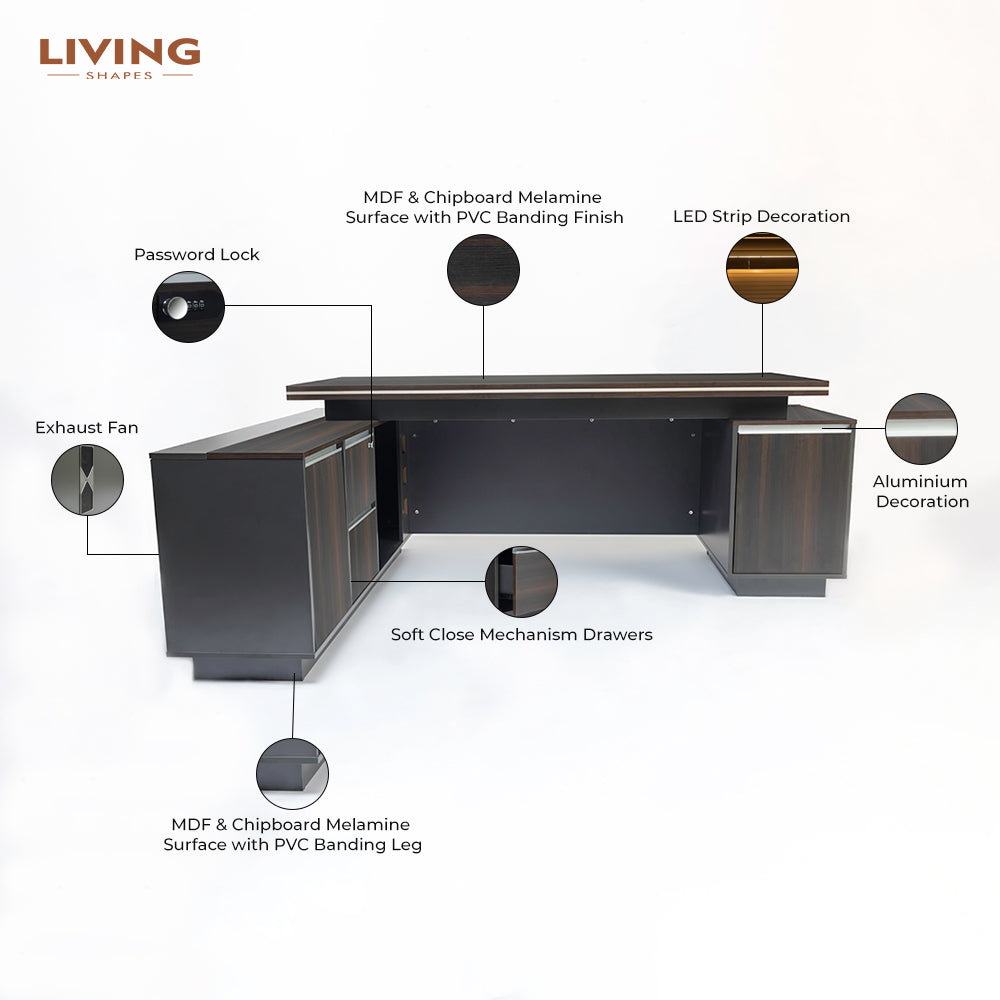 Ethan Stone Office Table - Small Big