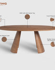 Andrew Hughes 6 Seater Dining Table - Dark Walnut
